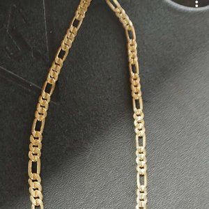 Figaro 18k 24'' Gold Chain